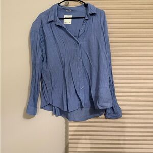 Abercrombie & Fitch Light Blue Textured Shirt